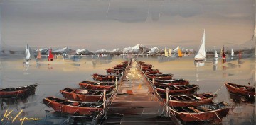 Boats à chevalet kg Peinture à l'huile
